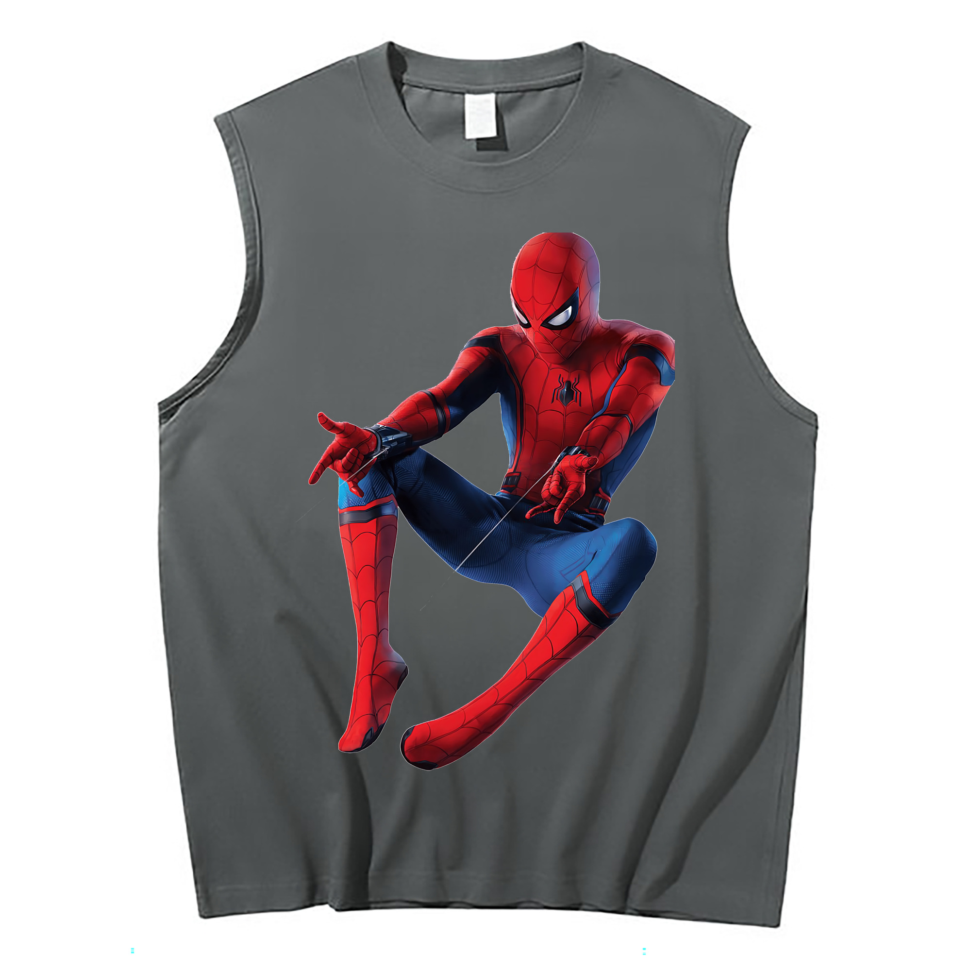 （画像用） Spider Man スパイダーマン コットン100％タンクトップ（フロントプリント）